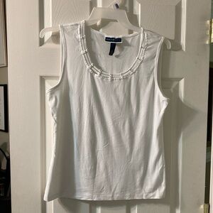 Karen Scott studded-neck shirt